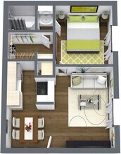 1 Bed • 1 Bath 0425 floor plan